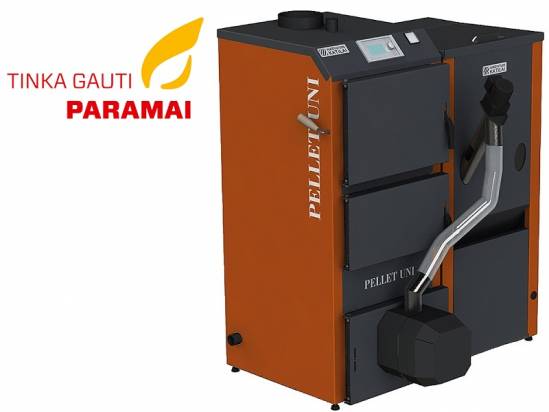 Granulinis Katilas PELLET UNI 26 KW Su Rotac. 26 KW Degikliu, Sraigtu ...