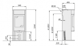 Krosnelė CONTURA C610G:4 Style, baltos spalvos (798403,398273,398270)