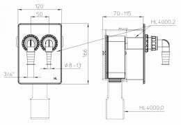 Sifono HL4000 pajungimo komplektas 2 įrenginiams HL4000.2