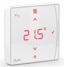 Icon2™ bevielis virštinkinis patalpos temperatūros/drėgmės termostatas su infr. spindulių grindų temperatūros jutikliu