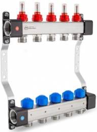 Grindinio šildymo kolekt. su debit. ir pav.vožtuvais KAN-therm InoxFlow UFS-10; žiedų sk. 10; ilgis 540 mm