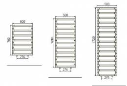 Vonios radiatorius STEP B 1240x500, chromas