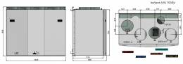 Rekuperatorius ENSY InoVent  AHU-700BV/1 vert. kair. p. 840m³/h. Komplekte valdiklis su WI-FI