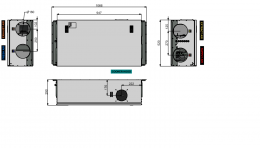 Rekuperatorius ENSY InoVent AHU-300HV palubinis kair.p. 265m³/h. Komplekte valdiklis su WI-FI