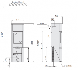 Krosnelė CONTURA C690G:2 Style, korpusas juodos spalvos, kompl. (798410, 398280, 803646, 798431)