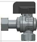 SENA VA30 DK kampinis ventilis 3/4" v/v, su laisva veržle