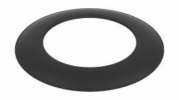 Dekoratyvinis žiedas juodas 120-CZ (ML) pilkas