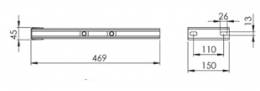 Kronšteino prailginimas NP L-450mm (BL) (900 0 4124 0000 450)