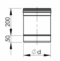 Apvalus įdėklas HeatUp NP d.150, L-0.25m (H111 1 1001 0150 025)