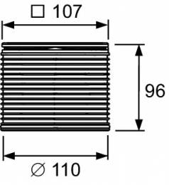 TECEdrainpoint S nerūd. plieno grotelių rėmas "Quadratum" 100mm