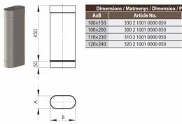 SWO įdėklo segm. HeatUp NP 100x200, L-0.5m (H301 2 1001 0000 050)