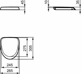 Ideal Standard pisuaro dangtis Connect Home