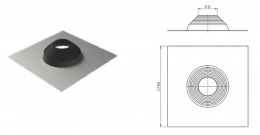 Stogo sandarinimo detalė AL+EPDM, 0°-45°