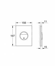 Grohe Nova Cosmopolitan WC klavišas 3/6ltr, chromuotas