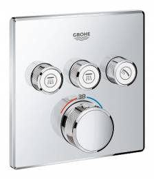 Virštinkinė maišytuvo dalis Grohtherm Smartcontrol, 3 valdikliai, chromas