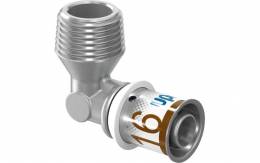 Uponor S-Press PLUS alkūnė išoriniu sriegiu 20-R1/2"MT