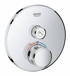 Virštinkinė dušo maišytuvo dalis Grohtherm Smartcontrol, 1 padėtis, chromas