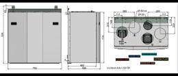 Rekuperatorius ENSY InoVent AHU-350BV vert. kair.p. 400m³/h. Komplekte valdiklis su WI-FI