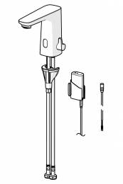 Praustuvo maišytuvas Oras Electra Safety, 3 V, BLUETOOTH, juodas matinis